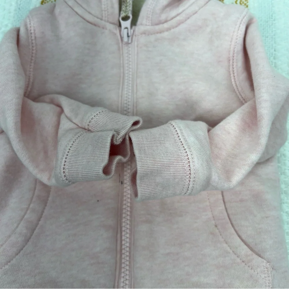 Baby Girls Zip-Up Fleece Hoodie 12M Heather Carters‎